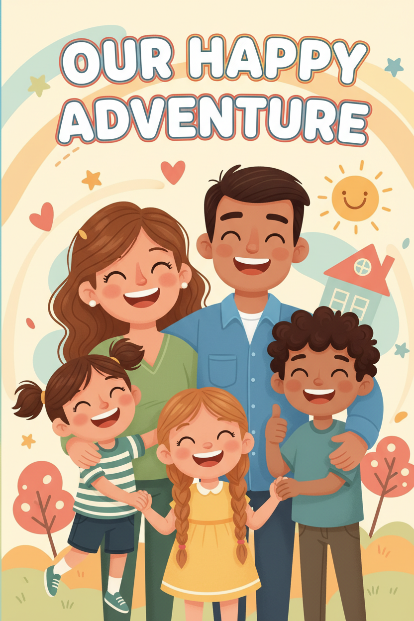 Animated Stepfamily Illustration